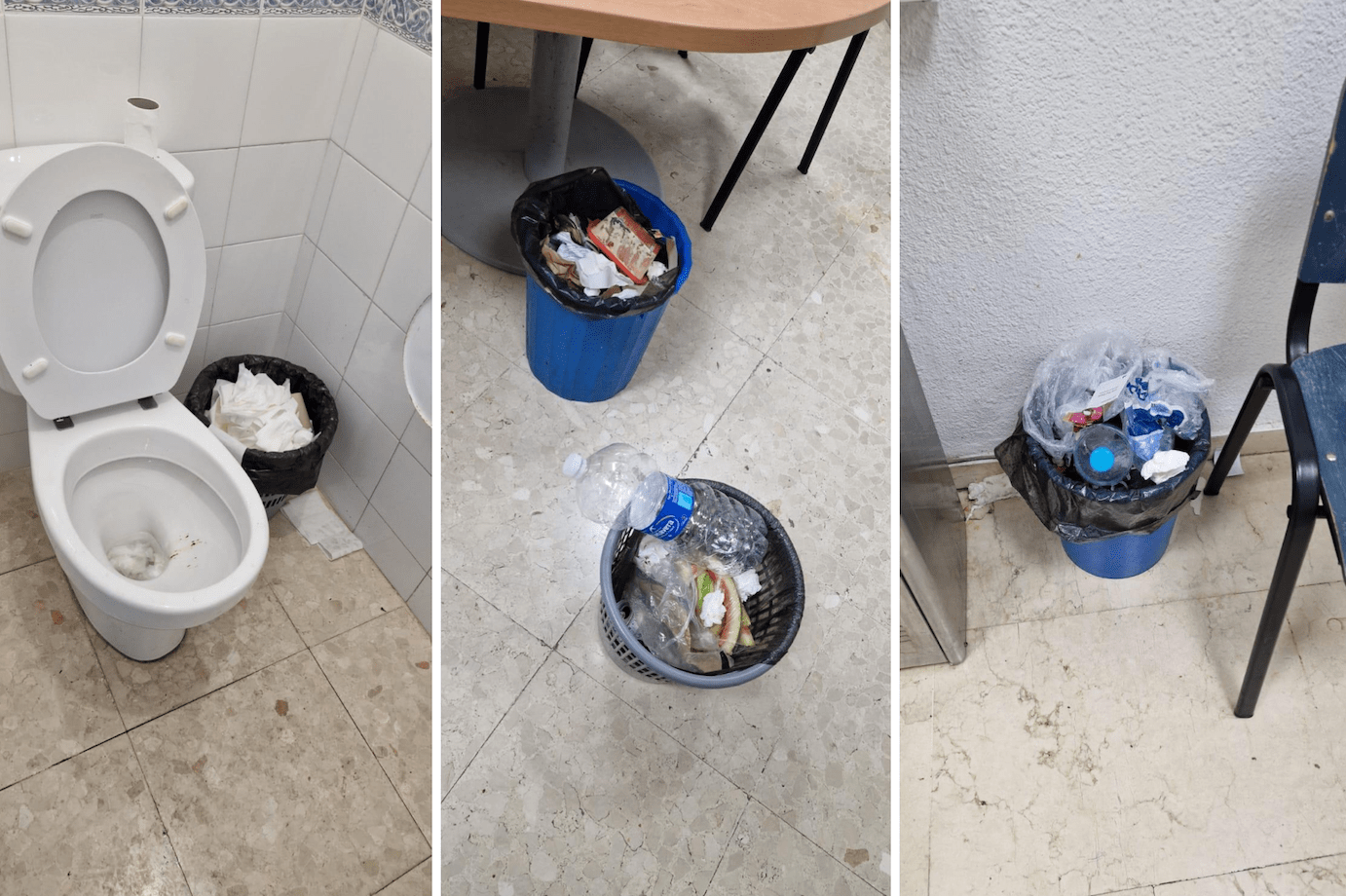 Una semana sin servicio de limpieza en las instalaciones del distrito policial de Triana - Los Remedios