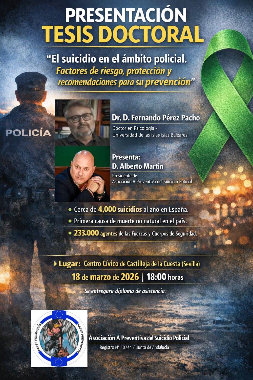 Presentación Tesis Doctoral Asociación A Preventiva del Suicidio Policial