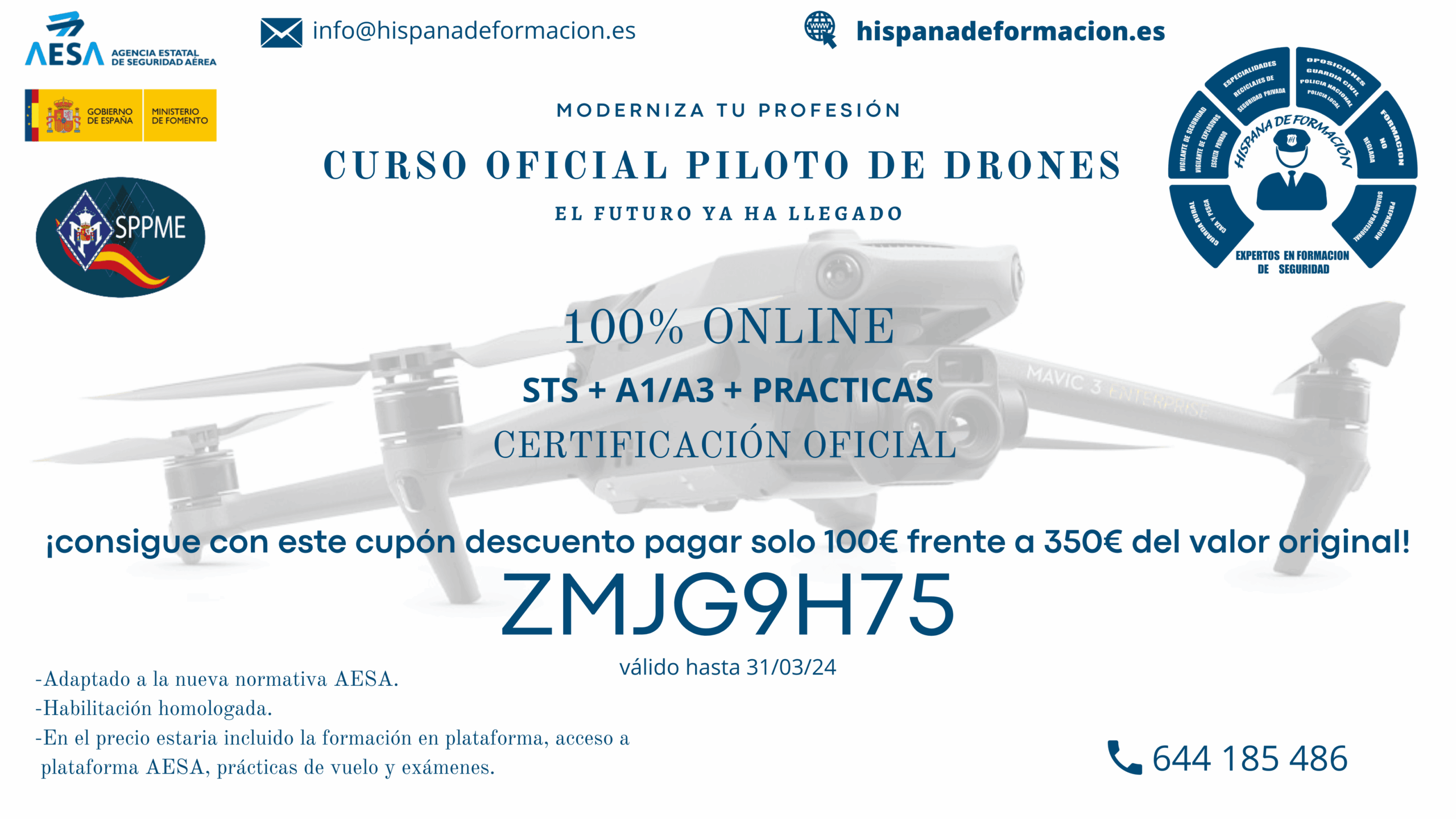 curso de piloto de drones