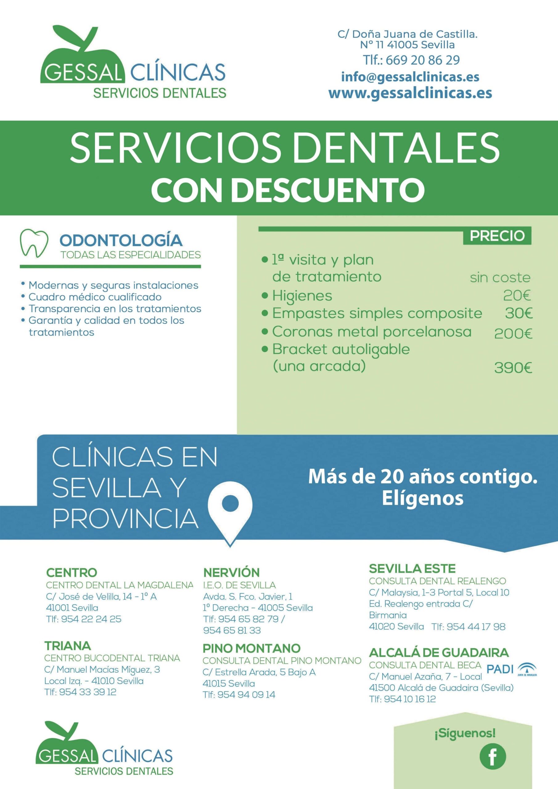 gessal clínicas cartel sevilla 2025